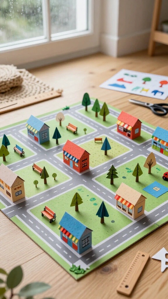 Modular Paper Town Play Mats