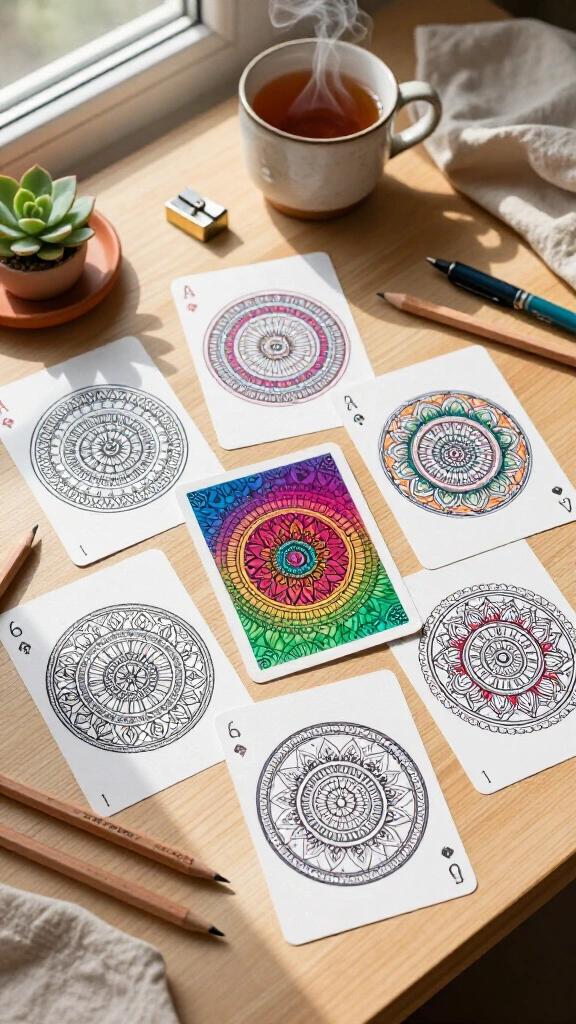 Printable Mandala Coloring Decks