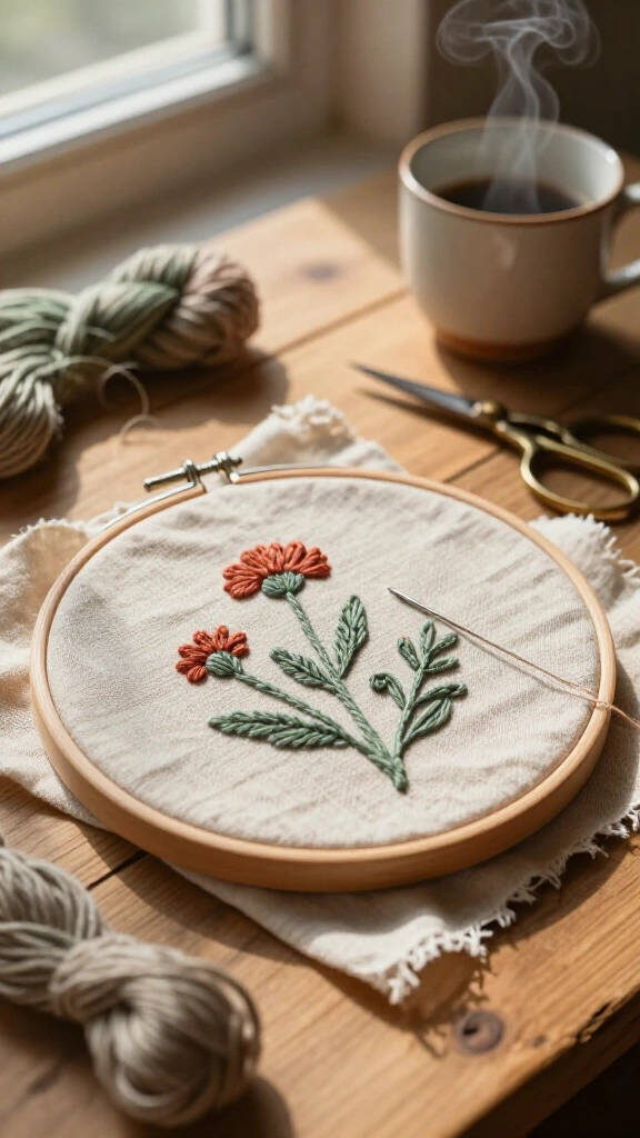 Hand Embroidery on Linen