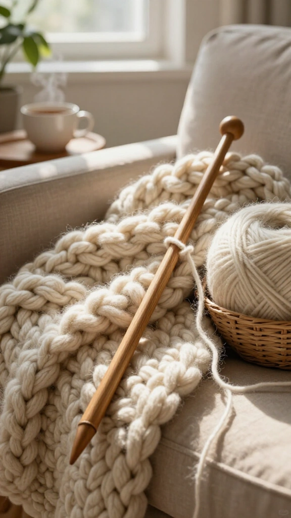 Slow Knitting with Chunky Yarn
