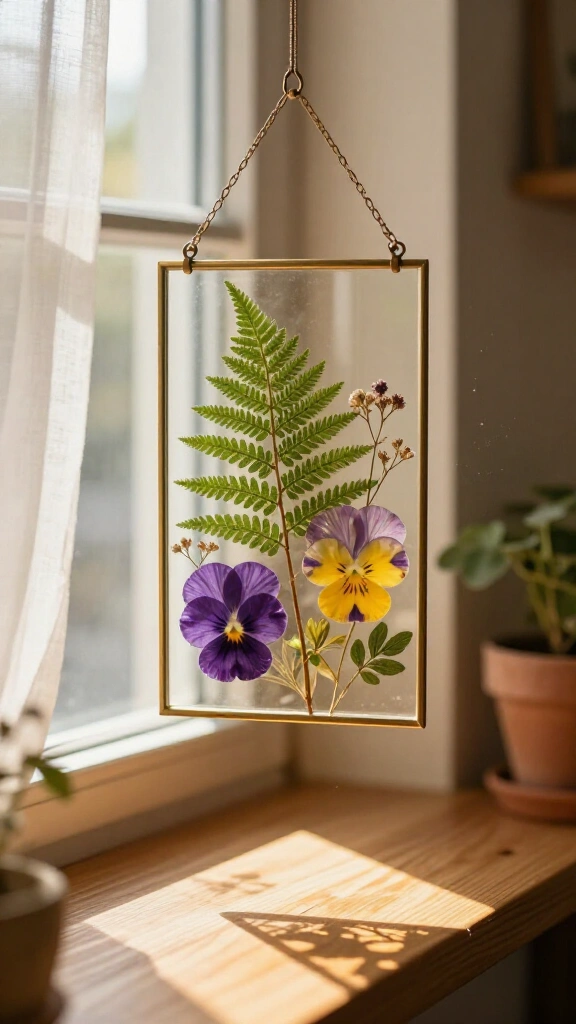 Pressed Botanical Sun Catchers