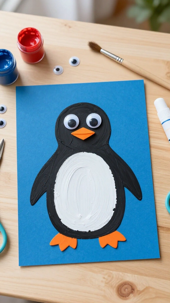 Handprint Penguin Keepsake