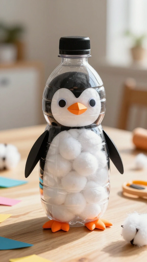 Recycled Water Bottle Penguin