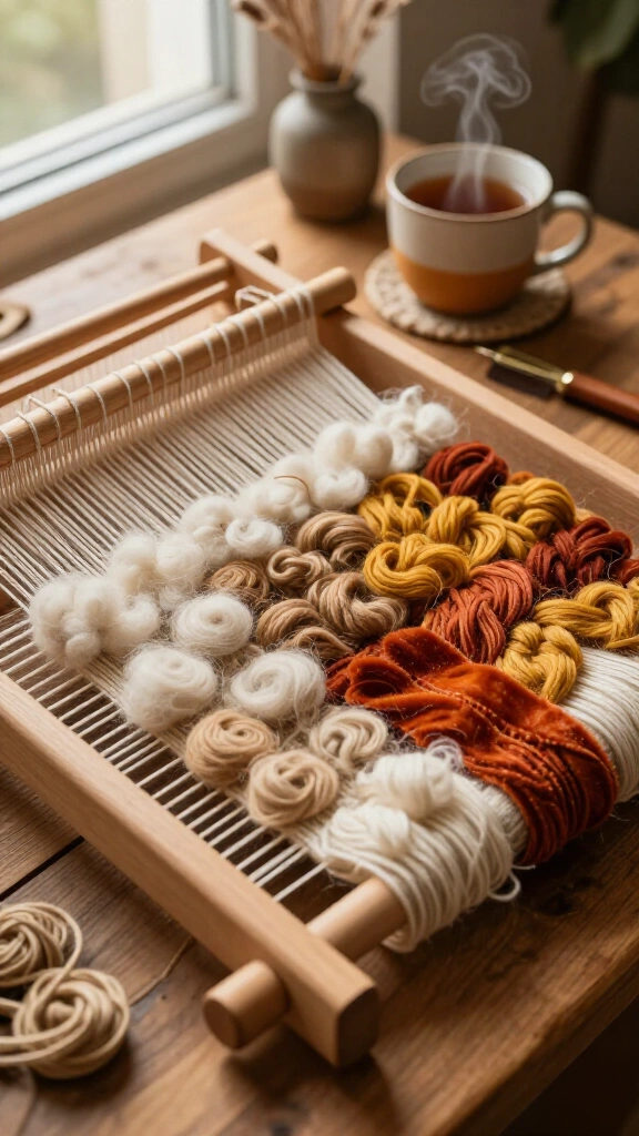 Loom Weaving with Textured Fibers