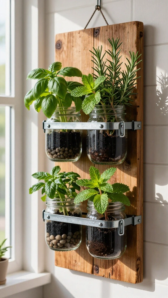Hanging Indoor Herb Garden