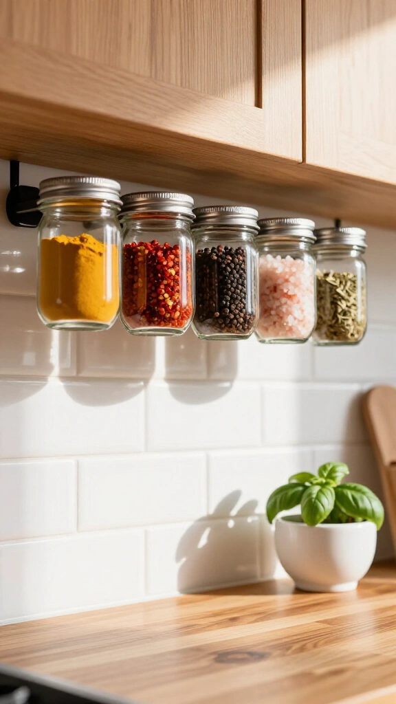 Magnetic Under-Shelf Spice Rack