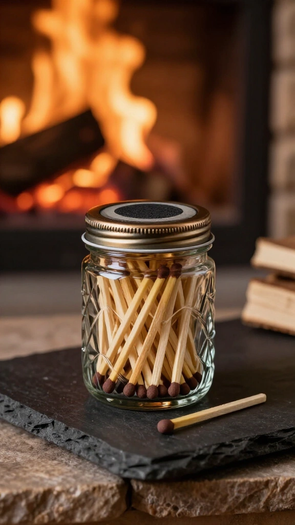 Rustic Match Striker Jar