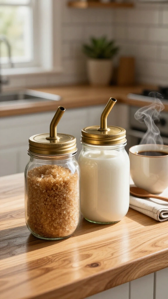 Mason Jar Sugar and Creamer Set