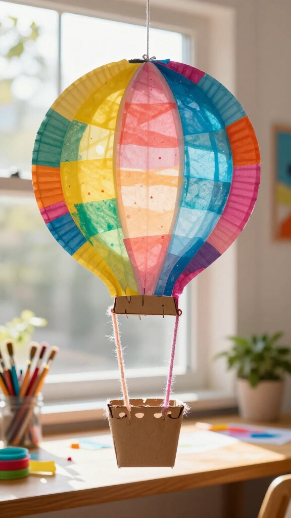 Paper Plate Hot Air Balloons