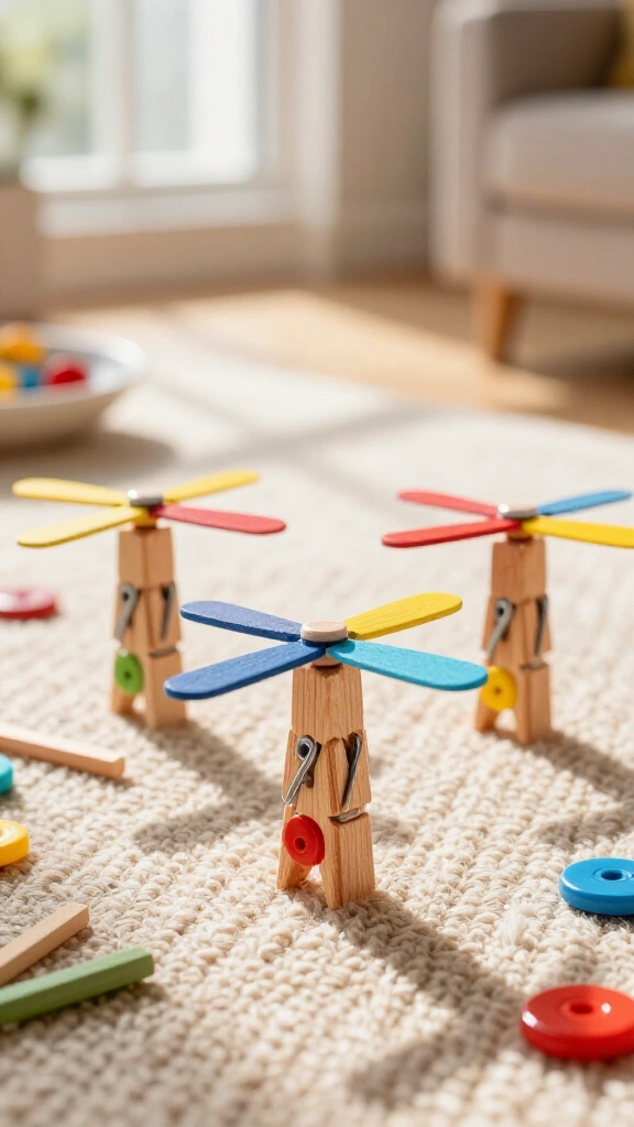 Clothespin Helicopters