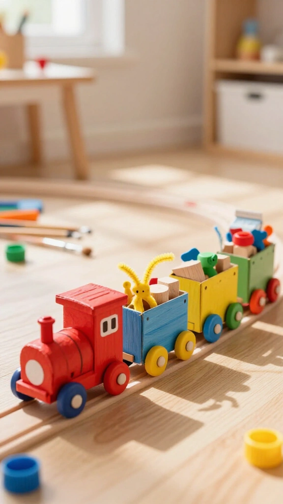 Recycled Milk Carton Trains