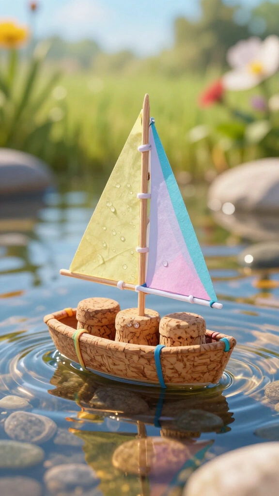 Cork Sailboats
