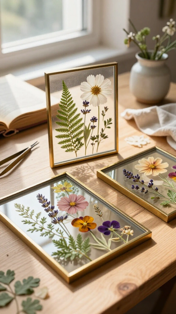 Pressed Botanical Glass Frames