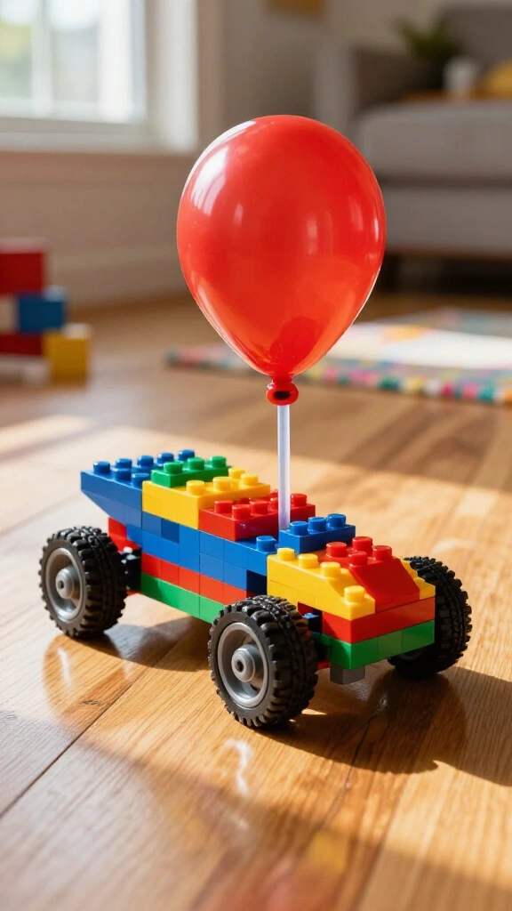 Balloon-Powered LEGO Racers