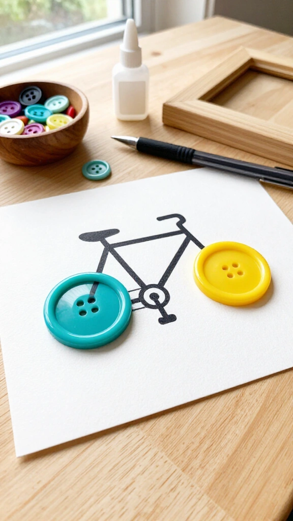 Button Bicycle Art