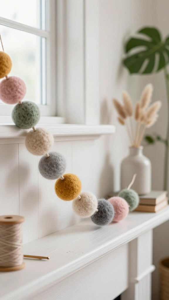 Cozy Wool Felt Ball Garlands