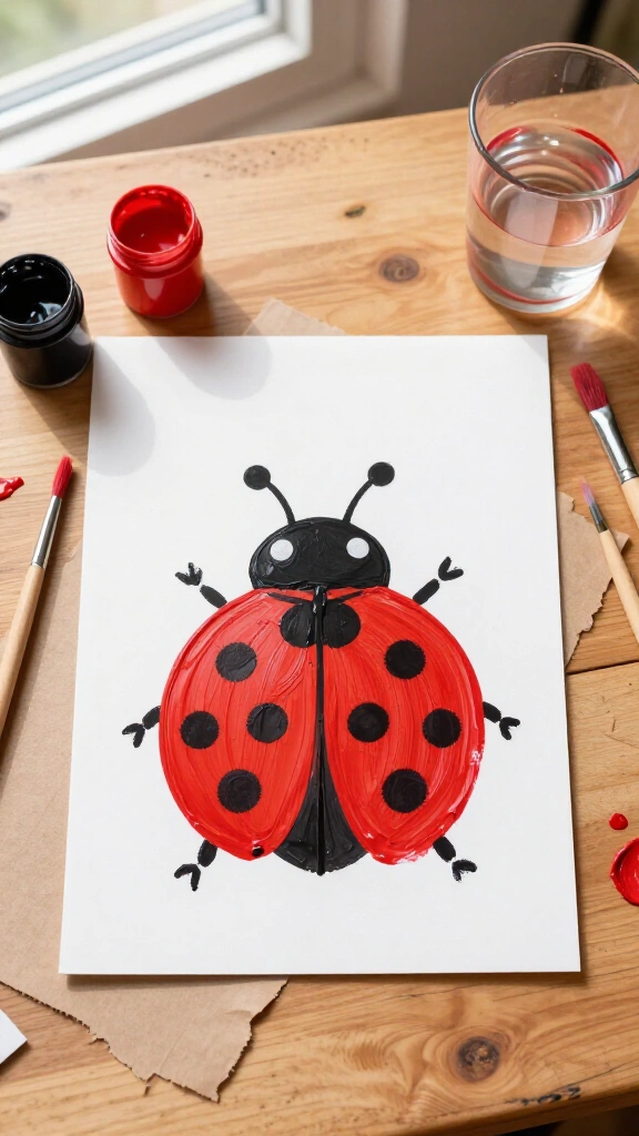 Sweet Handprint Ladybug