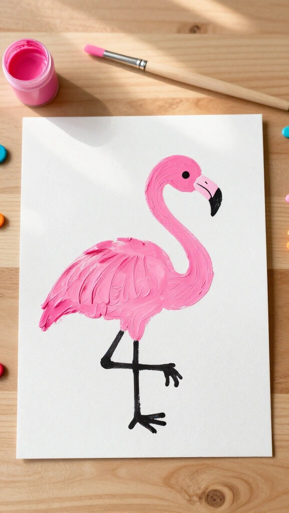 Handprint Flamingo