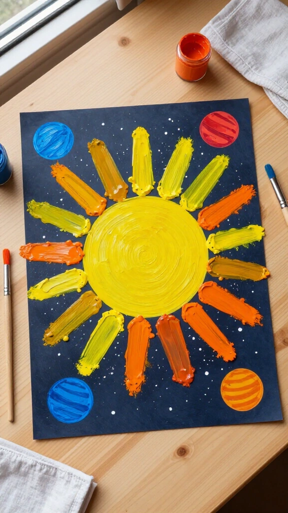 Handprint Solar System Sun