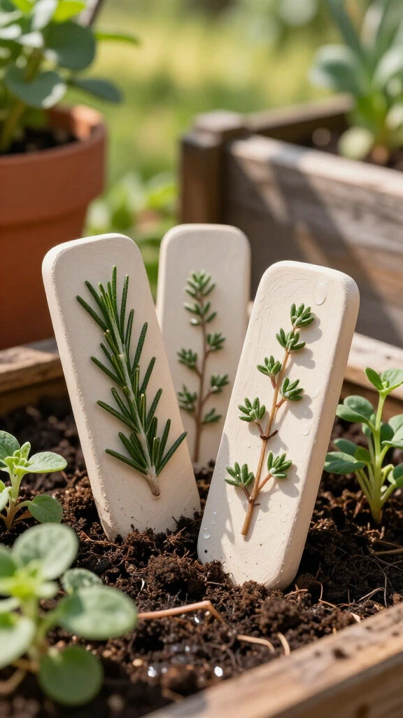 Textured Garden Plant Markers