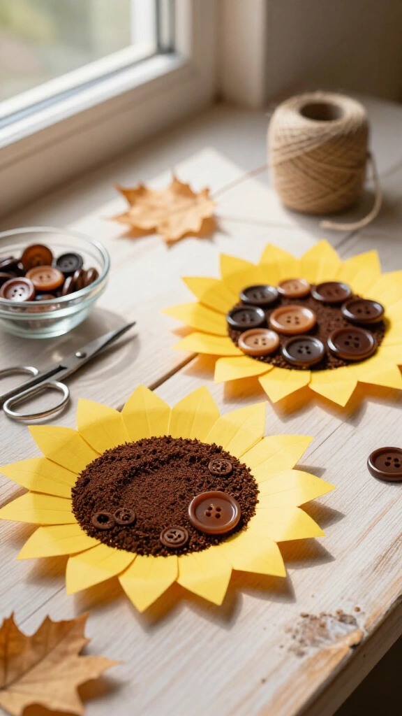 Quick Paper Plate Sunflowers