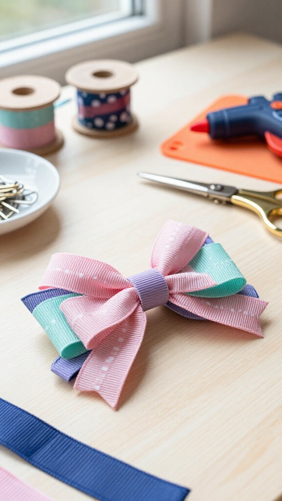 Quick Grosgrain Ribbon Hair Bows