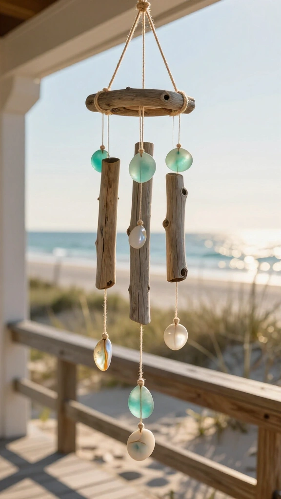Driftwood wind chimes