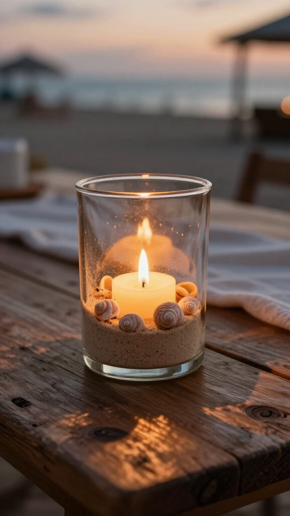 Sand keepsake candle holders