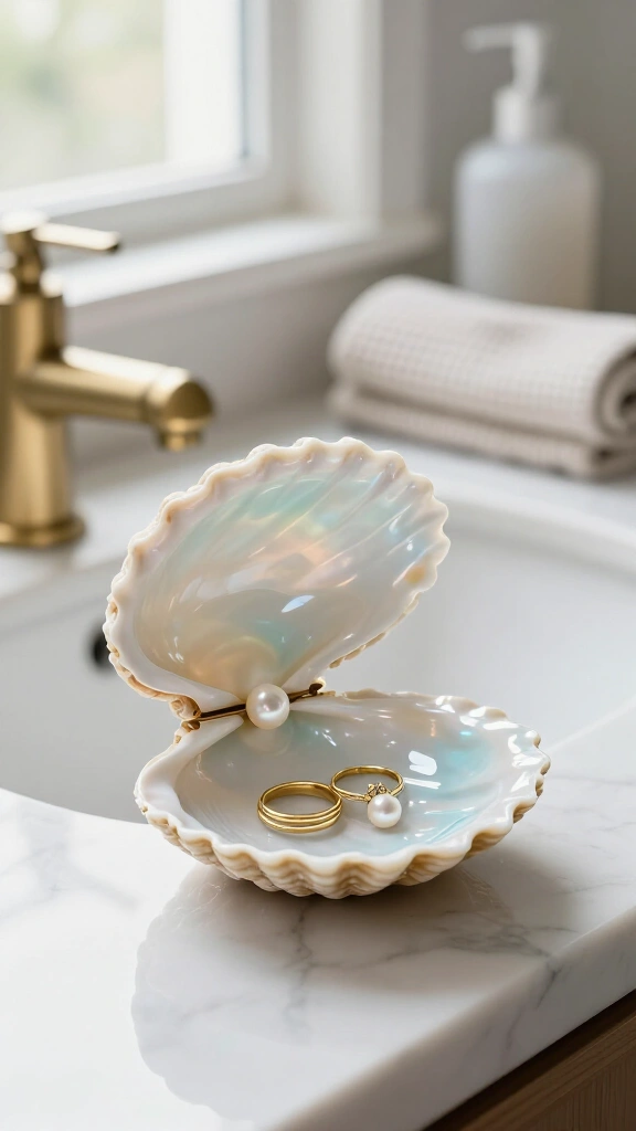 Clamshell ring holder