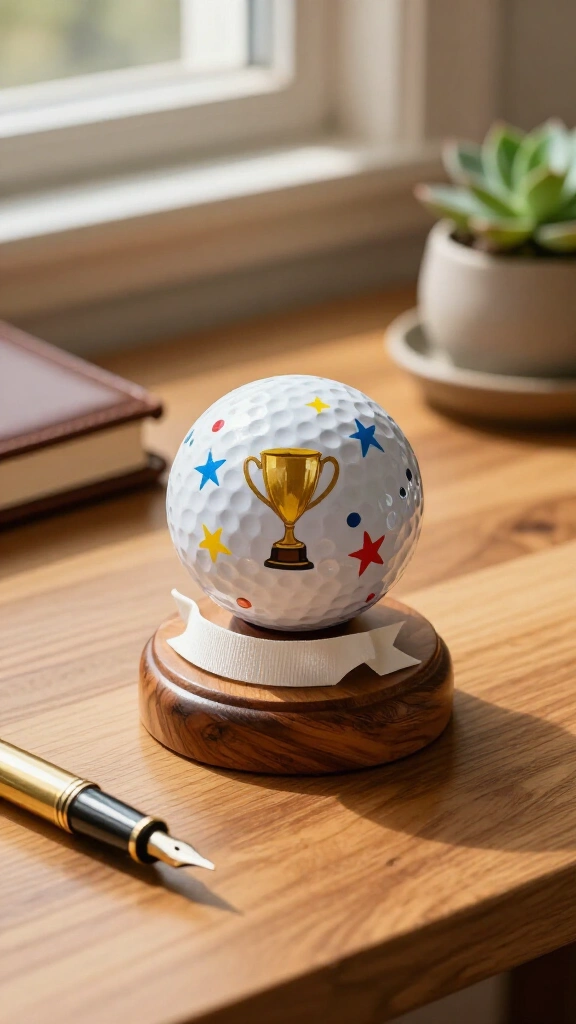 Decorated Golf Ball Paperweight