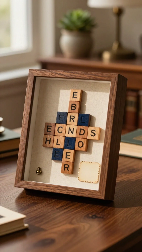 Scrabble Tile "Best Dad Ever" Shadow Box