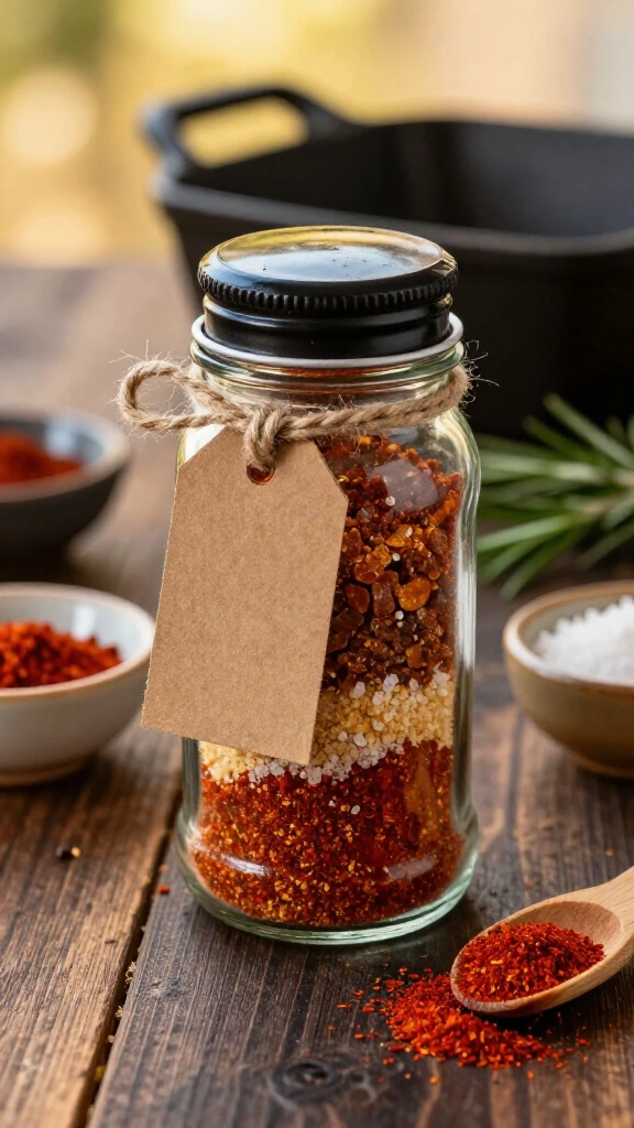 Homemade BBQ Spice Rub Jar