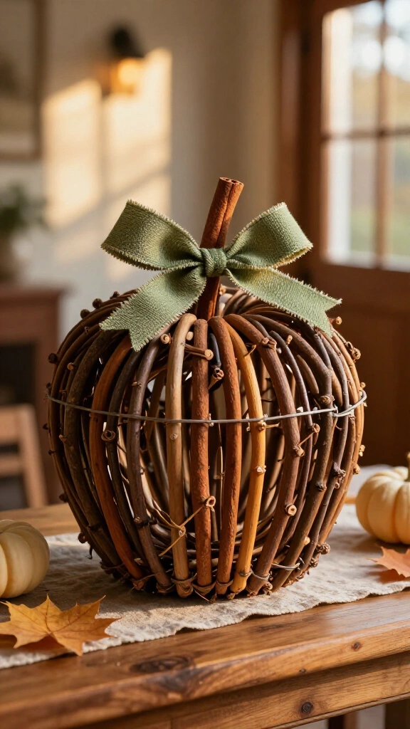 Rustic Cinnamon Stick and Twig Apples