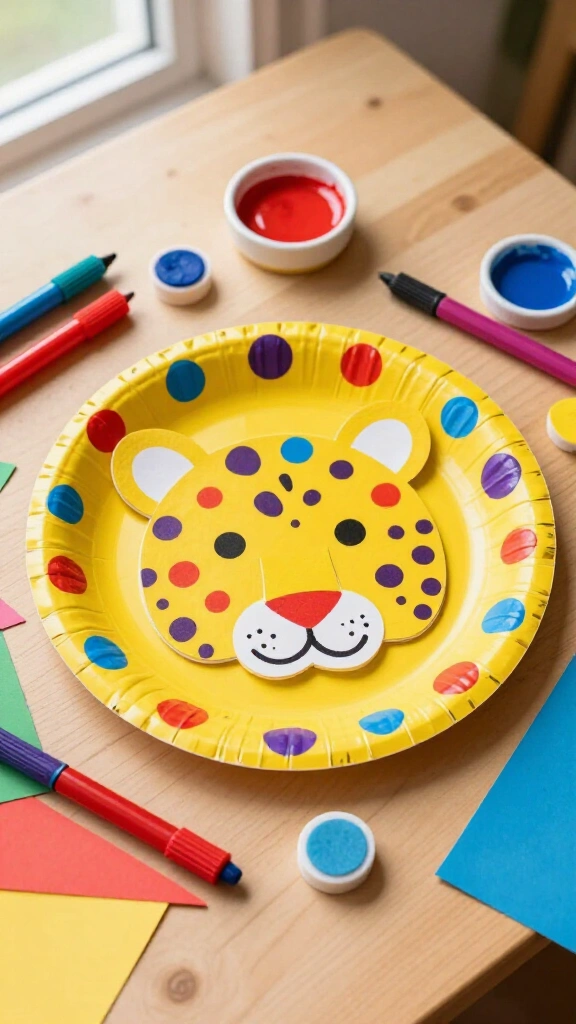 Put Me in the Zoo Polka Dot Plate