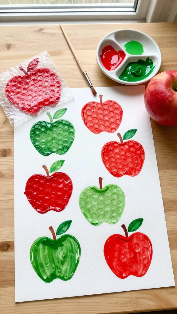 Bubble Wrap Printed Apple Orchard