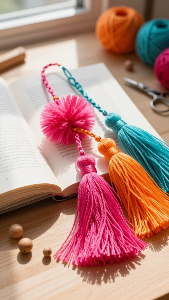 Truffula Tuft Yarn Tassel Bookmarks