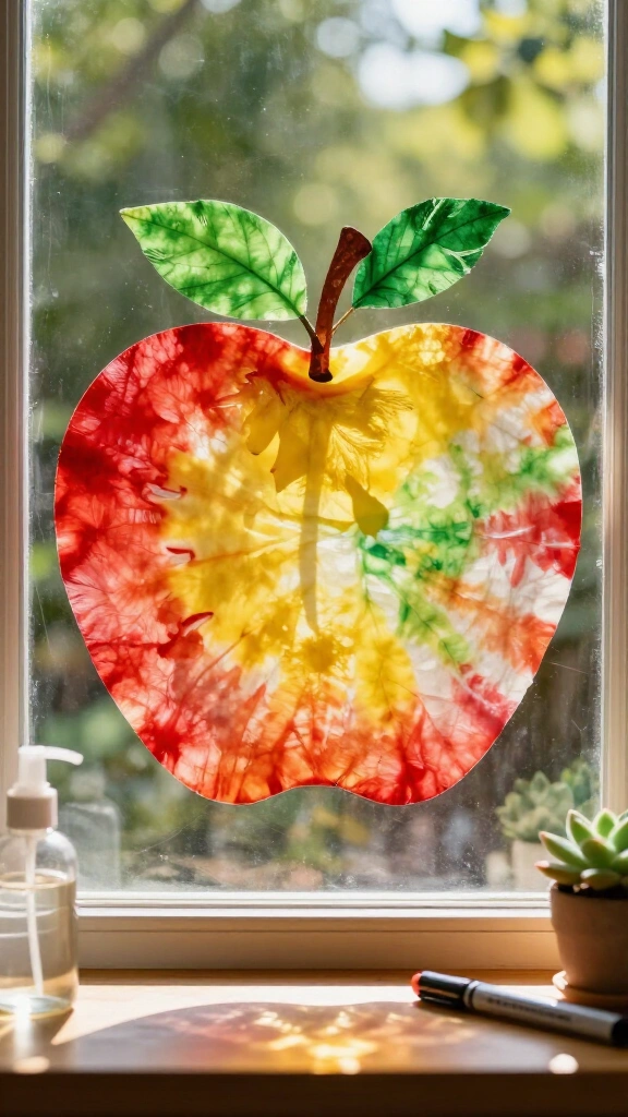 Coffee Filter Bleeding Art Apples
