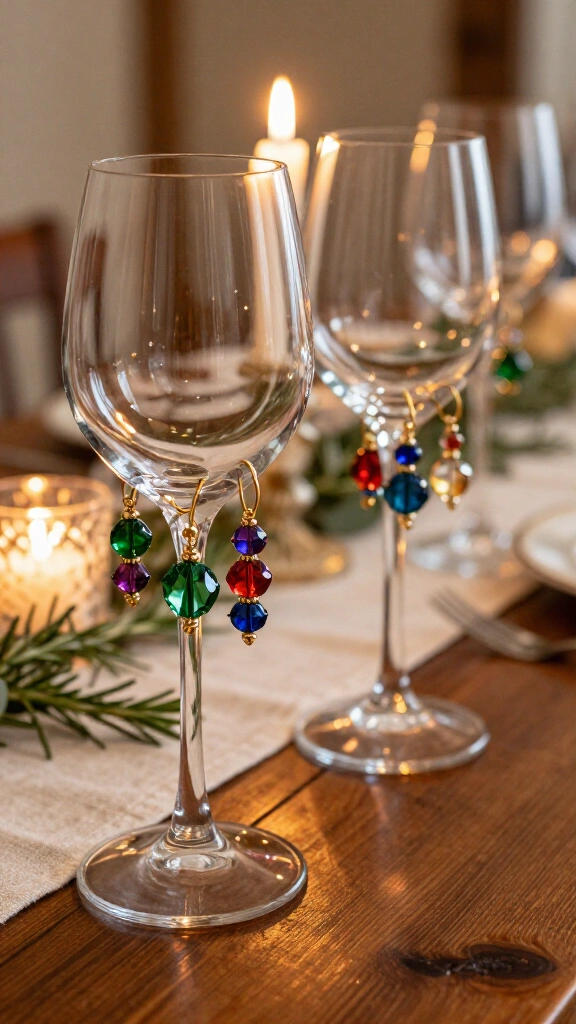 Beaded Wine Glass Charms