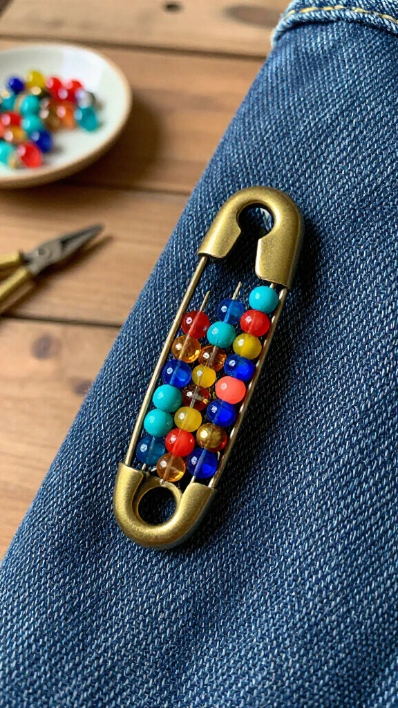 Vintage Safety Pin Brooch