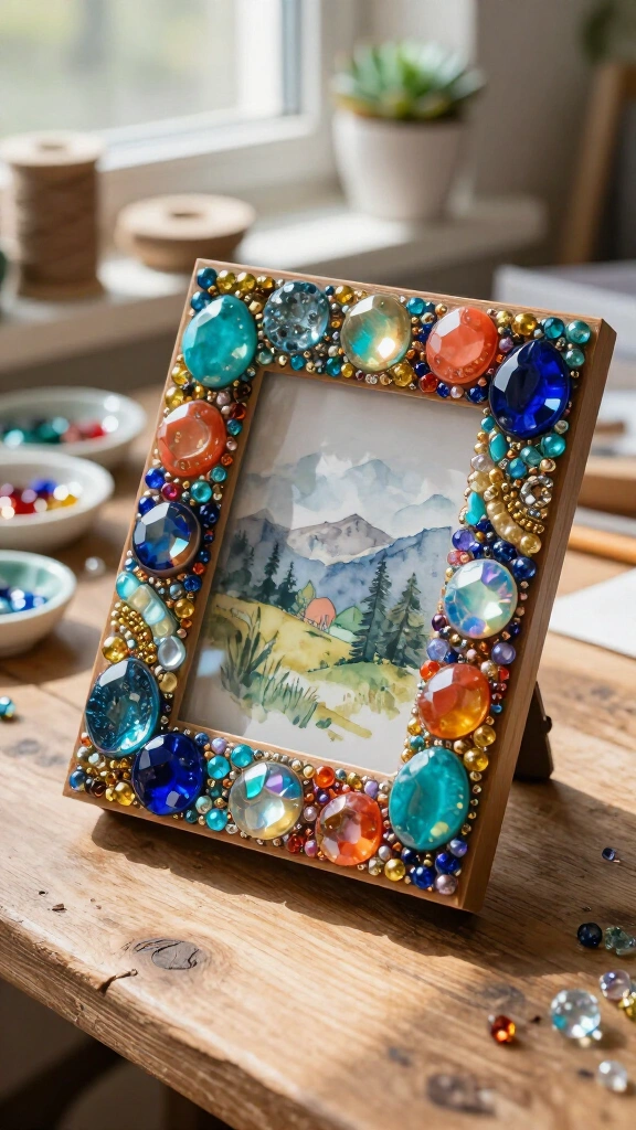 Beaded Mosaic Picture Frame