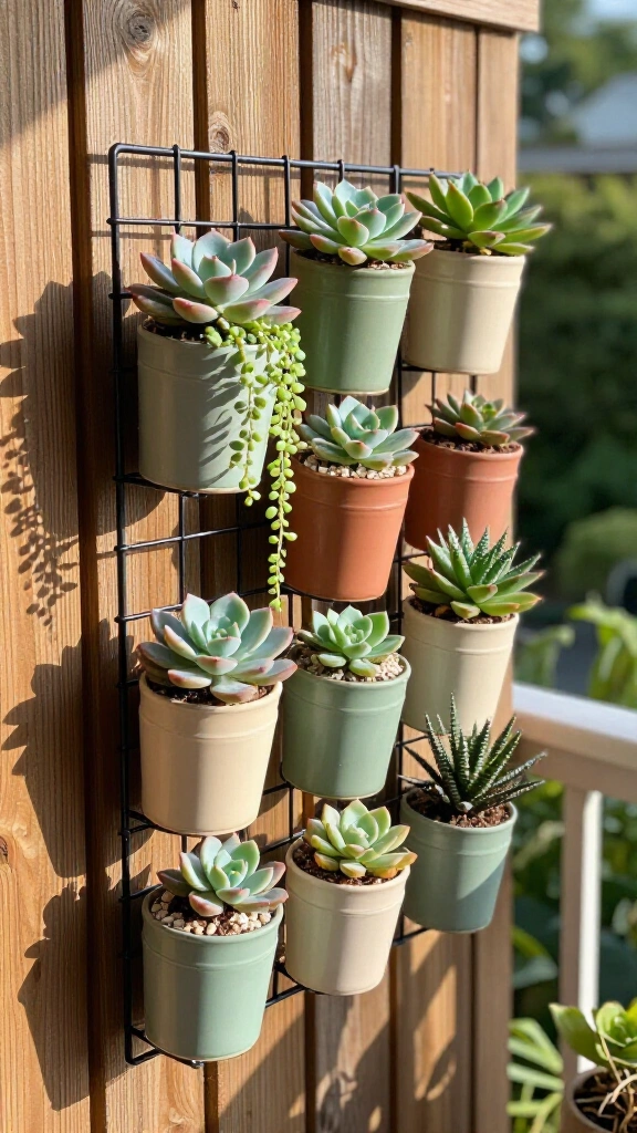 Floating Succulent Wall Grid