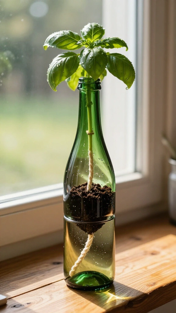Self-Watering Glass Planter