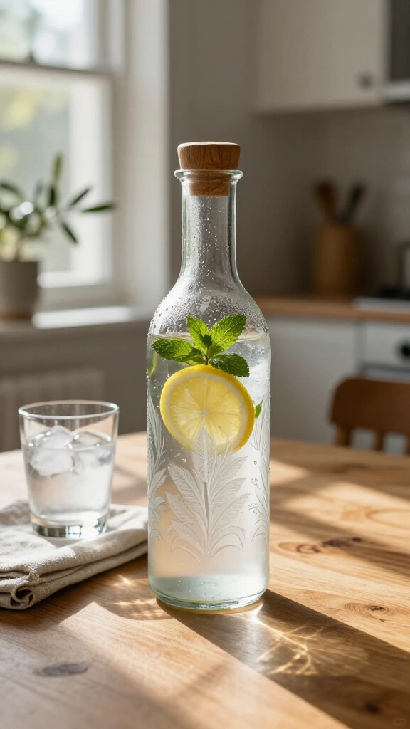 Custom Etched Glass Water Carafe