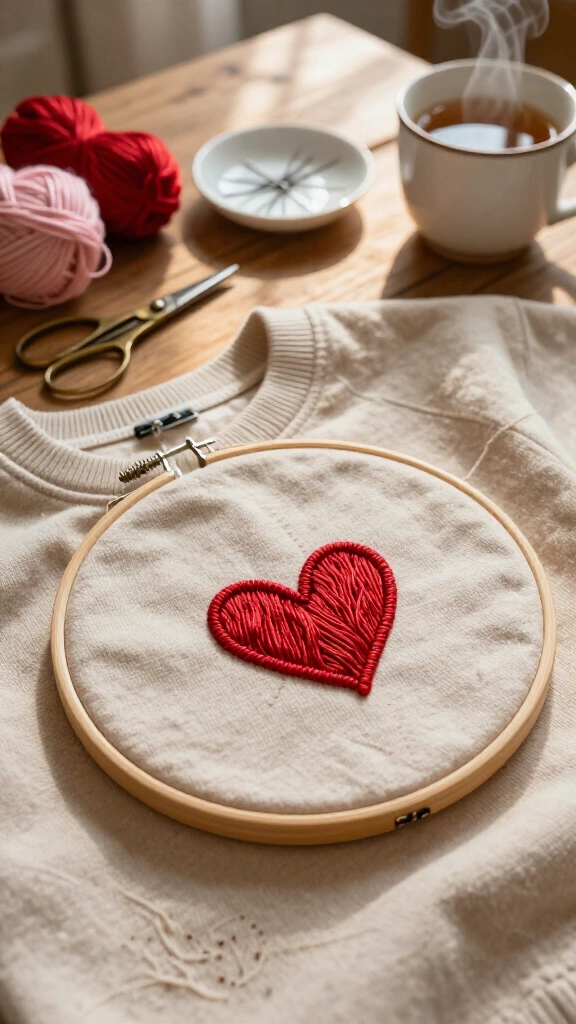 Custom Hand-Embroidered Initial Sweatshirt