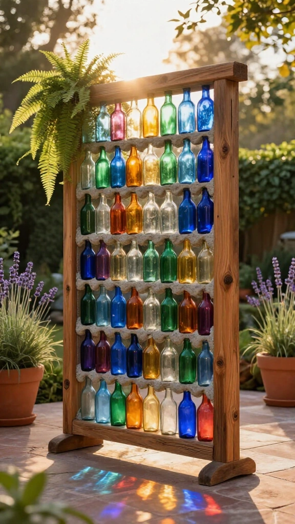 Architectural Bottle Wall Privacy Screen