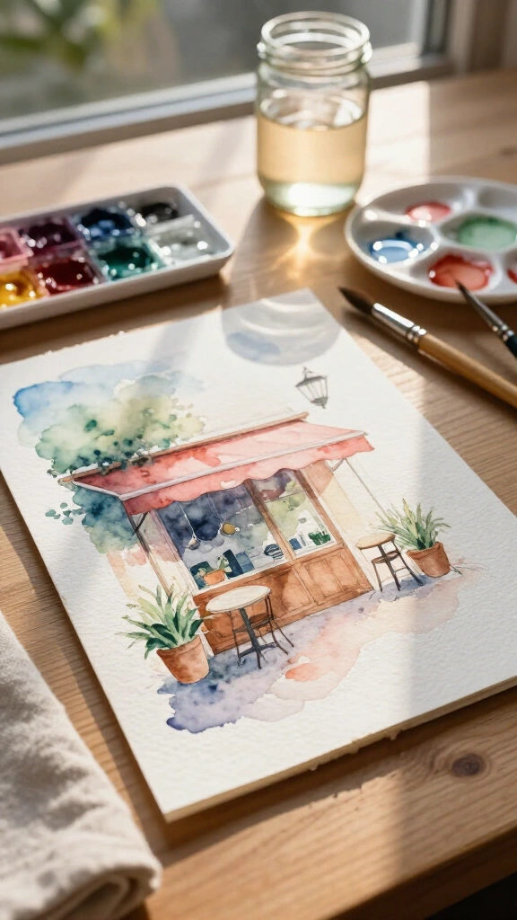 Custom Watercolor Favorite Place Portrait