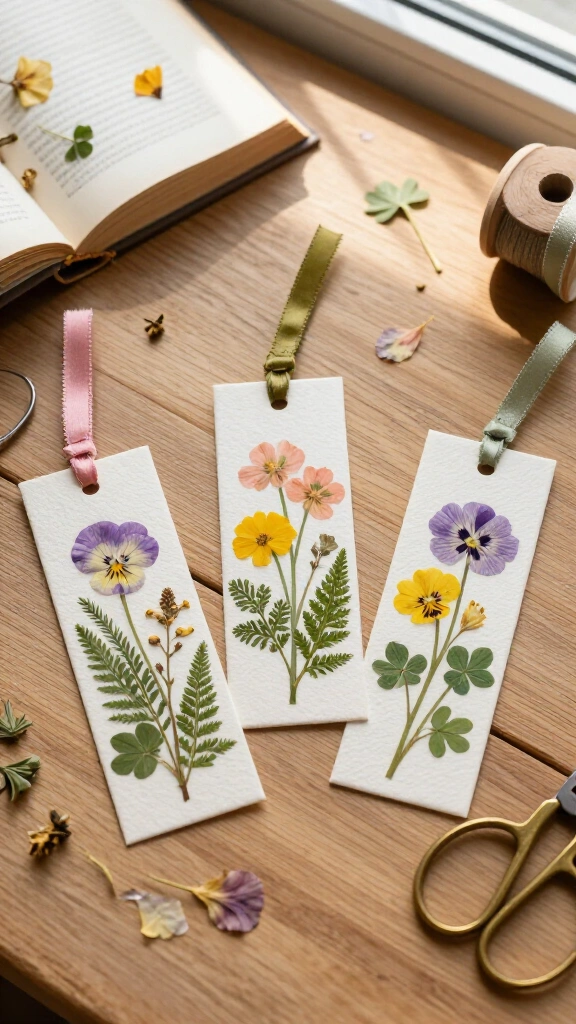 Pressed Botanical Bookmarks
