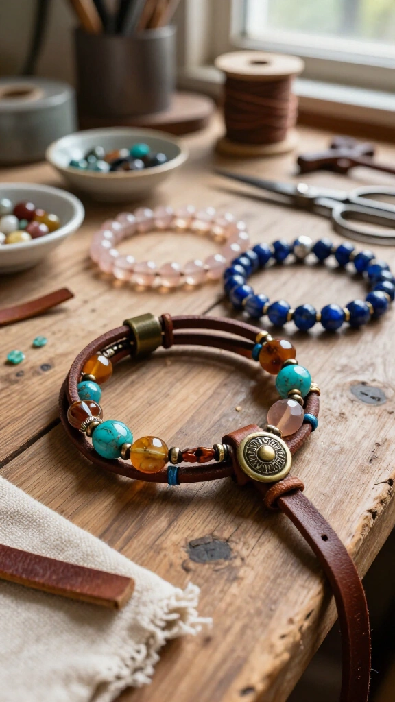 DIY Beaded Wrap Bracelets