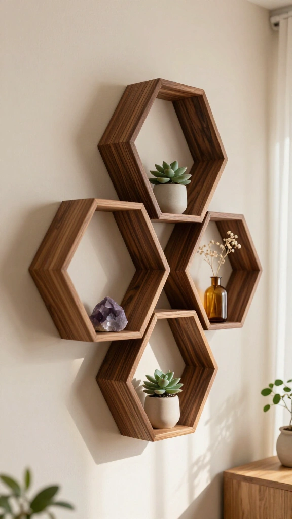 Upcycled Popsicle Stick Shelf Décor