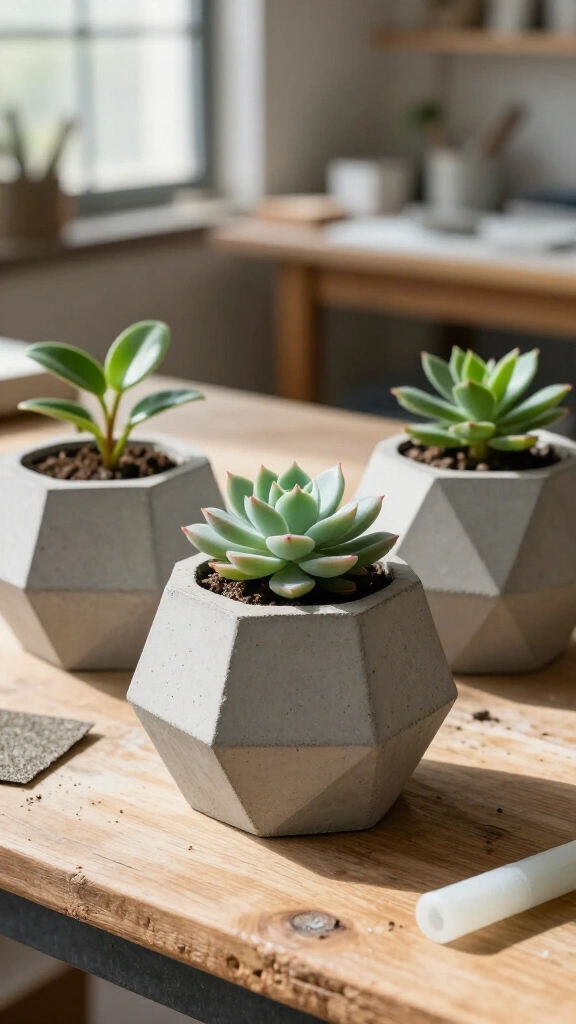 Concrete Geometric Planters